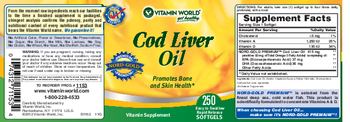 Vitamin World Cod Liver Oil - vitamin supplement