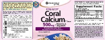 Vitamin World Coral Calcium 500 mg + Vitamin D3 & Magnesium - supplement