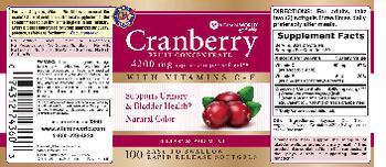 Vitamin World Cranberry Fruit Concentrate - supplement