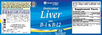 Vitamin World Desiccated Liver With B-1 & B-12 - 