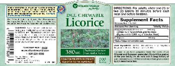 Vitamin World DGL Chewable Licorice 380 mg - supplement