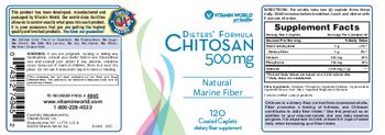 Vitamin World Dieters' Formula Chitosan 500 mg - fiber supplement