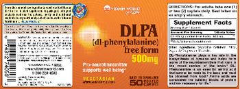 Vitamin World DLPA DL-Phenylalanine Free Form 500 mg - 