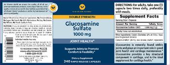 Vitamin World Double Strength Glucosamine Sulfate 1000 mg - supplement