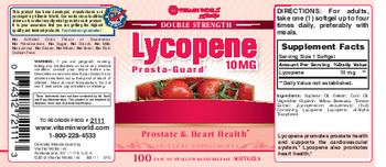Vitamin World Double Strength Prosta-Guard Lycopene 10 mg - supplement
