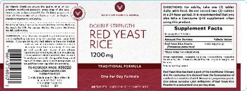 Vitamin World Double Strength Red Yeast Rice 1200 mg - vegetarian supplement