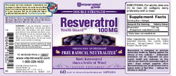 Vitamin World Double Strength Youth Guard Resveratrol 100 mg - supplement