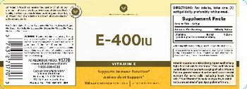 Vitamin World E-400 IU - vitamin supplement