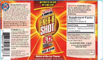 Vitamin World Ener-B Shot B-12 5000 mcg Natural Berry Flavor - vegetarian supplement