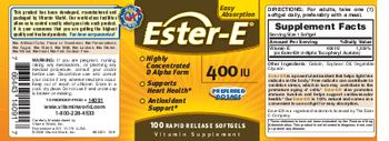 Vitamin World Ester-E 400 IU - vitamin supplement