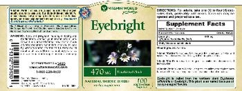 Vitamin World Eyebright 470 mg - natural whole herbs