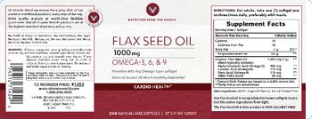Vitamin World Flax Seed Oil 1000 mg - supplement