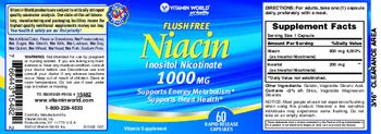 Vitamin World Flush Free Niacin 1000 mg - vitamin supplement