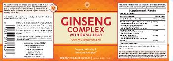 Vitamin World Ginseng Complex With Royal Jelly - herbal supplement