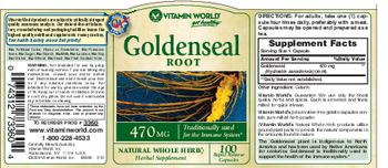 Vitamin World Goldenseal Root 470 mg - herbal supplement