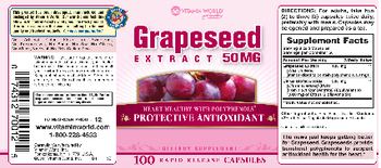 Vitamin World Grapeseed Extract 50 mg - supplement