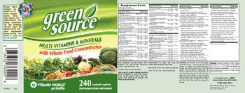 Vitamin World Green Source Multi Vitamins & Minerals - supplement