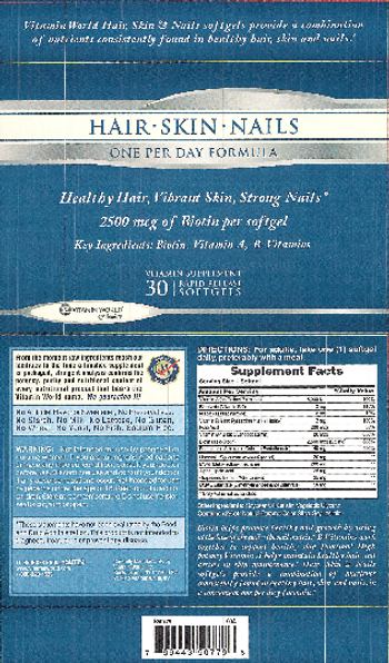 Vitamin World Hair - Skin - Nails - vitamin supplement