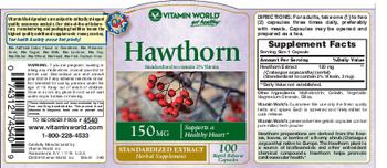 Vitamin World Hawthorn 150 mg - herbal supplement