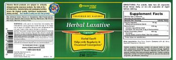 Vitamin World Herbal Laxative Capsules - supplement