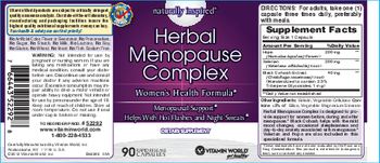 Vitamin World Herbal Menopause Complex - supplement