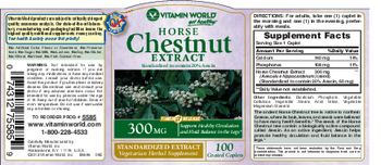 Vitamin World Horse Chestnut Extract 300 mg - vegetarian herbal supplement