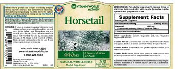 Vitamin World Horsetail 440 mg - herbal supplement