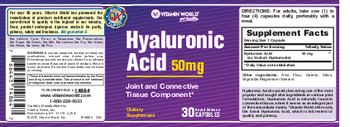 Vitamin World Hyaluronic Acid 50 mg - supplement