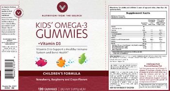 Vitamin World Kids' Omega-3 Gummies +Vitamin D3 - supplement