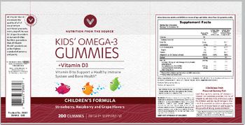 Vitamin World Kids' Omega-3 Gummies + Vitamin D3 - supplement
