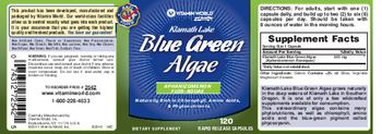 Vitamin World Klamath Lake Blue Green Algae - supplement