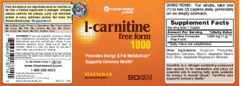 Vitamin World L-Carnitine 1000 - supplement