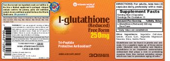 Vitamin World L-Glutathione Free Form 250 mg - 