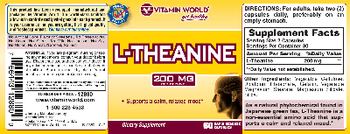 Vitamin World L-Theanine 200 mg - supplement