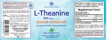 Vitamin World L-Theanine 200 mg Natural Mint Flavor - supplement