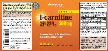 Vitamin World Liquid L-Carnitine 500 mg - 