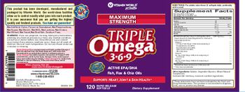 Vitamin World Maximum Strength Triple Omega 3-6-9 - supplement