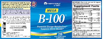 Vitamin World Mega B-100 - vitamin supplement