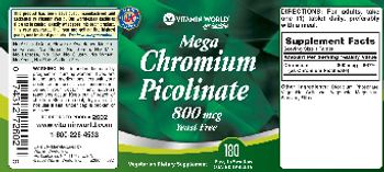 Vitamin World Mega Chromium Picolinate 800 mcg - supplement