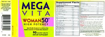 Vitamin World Mega Vita Woman 50+ High Potency - supplement