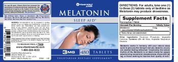 Vitamin World Melatonin 3 mg - vegetarian supplement