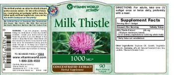 Vitamin World Milk Thistle 1000 mg - herbal supplement