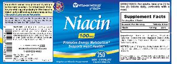 Vitamin World Niacin 100 mg - supplement