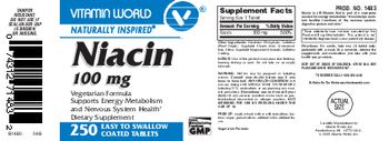 Vitamin World Niacin 100 mg - supplement