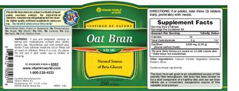Vitamin World Oat Bran 850 mg - supplement