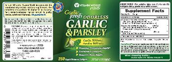 Vitamin World Odorless Garlic & Parsley - supplement
