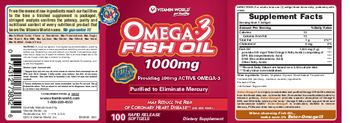 Vitamin World Omega-3 Fish Oil 1000 mg - supplement