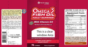 Vitamin World Omega-3 Fish Oil Adult Gummies With Vitamin D3 - supplement