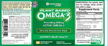 Vitamin World Plant Based Omega-3 - vegetarian supplement