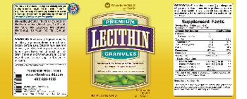 Vitamin World Premium Lecithin Granules - vegetarian supplement